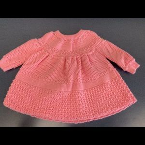 Pink Crocheted baby dress